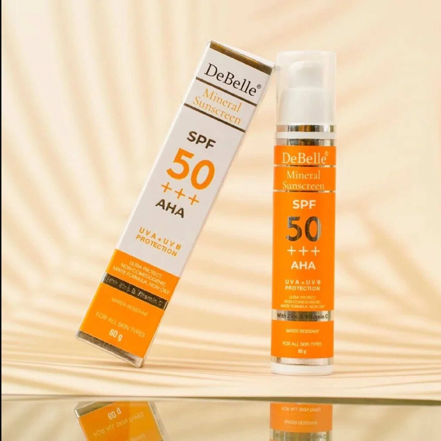 DEBELLE MINERAL SUNSCREEN SPF 50+++ Size- 60 Gm