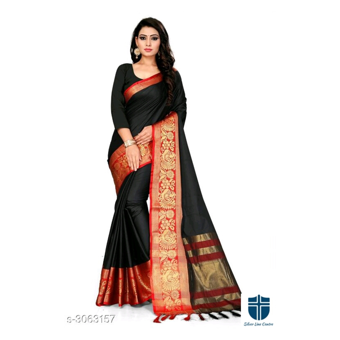 Stunning Solid Cotton Silk Saree