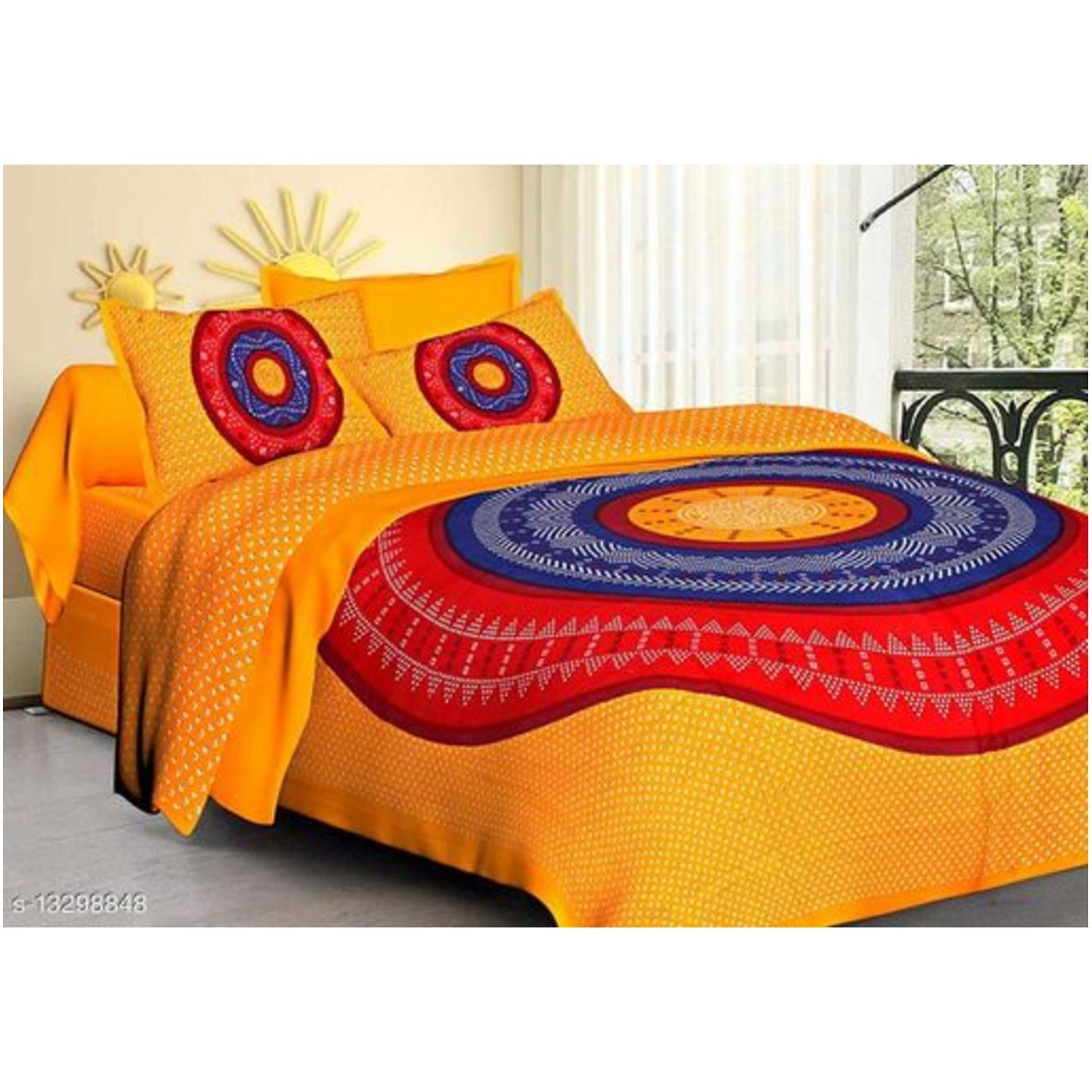 Cotton double bedsheet- queen size  90x100 inches