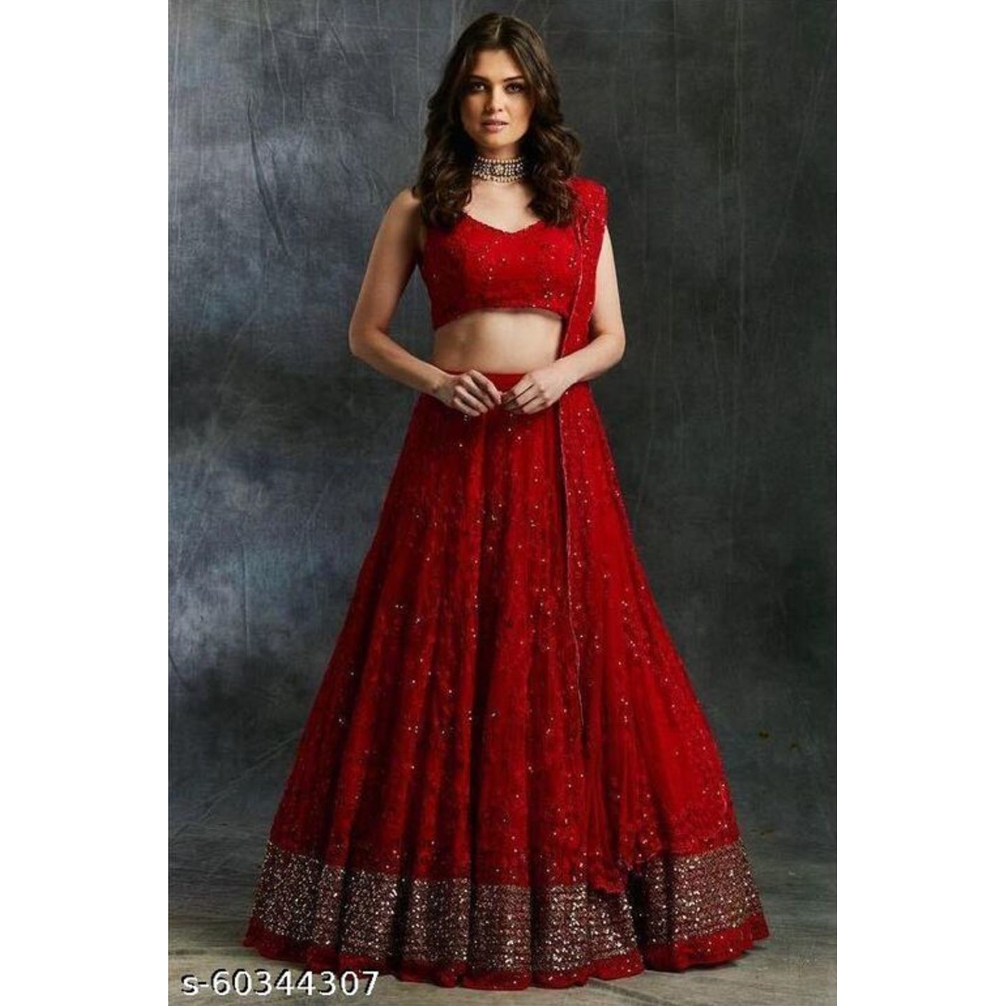 NEW FANCY STYLISH DESIGNER LEHENGA CHOLI SIZE FREE SIZE