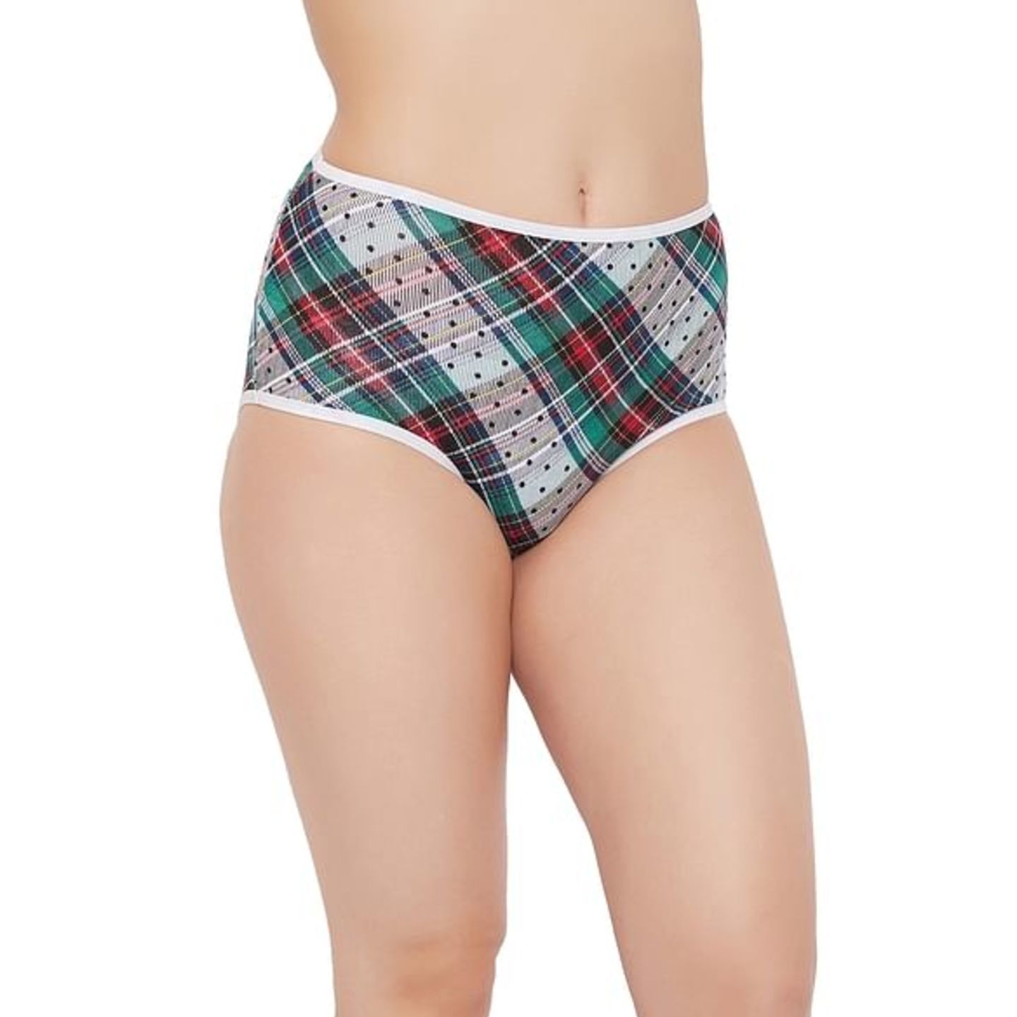 High Waist Printed Hipster Panty in Multicolour - Cotton