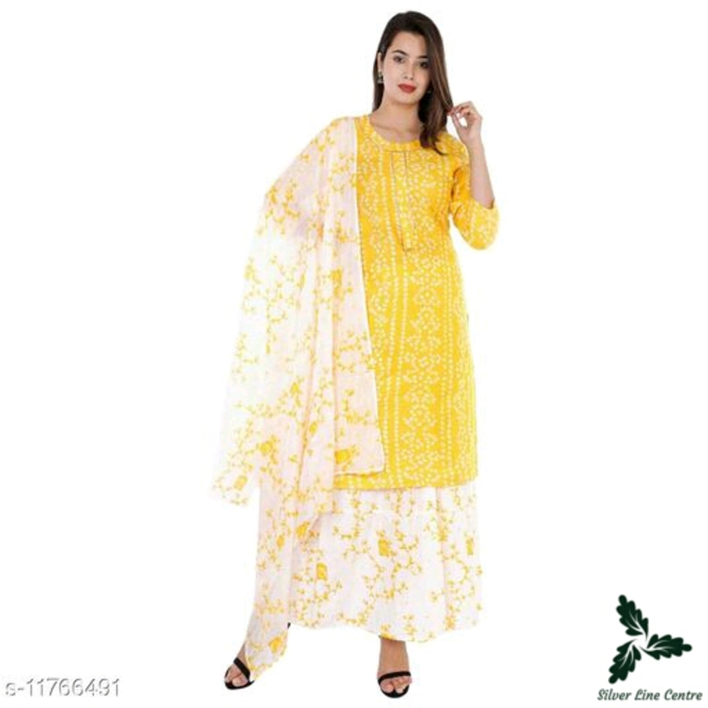 Family Kurti With Skirt Dupatta