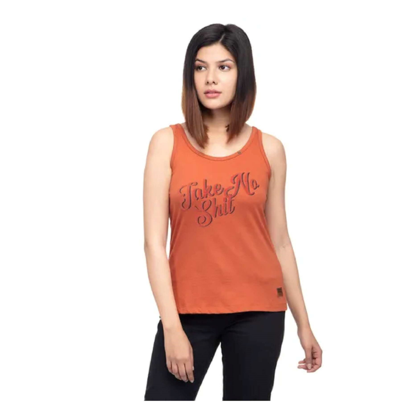 QUOTE TANK TOP-RUST