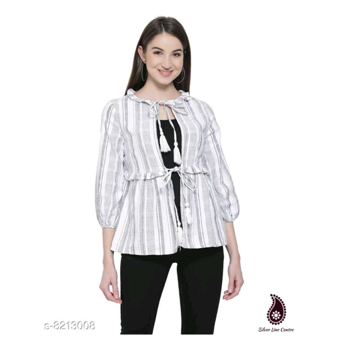 Cotton Penchata Stripe Shrug