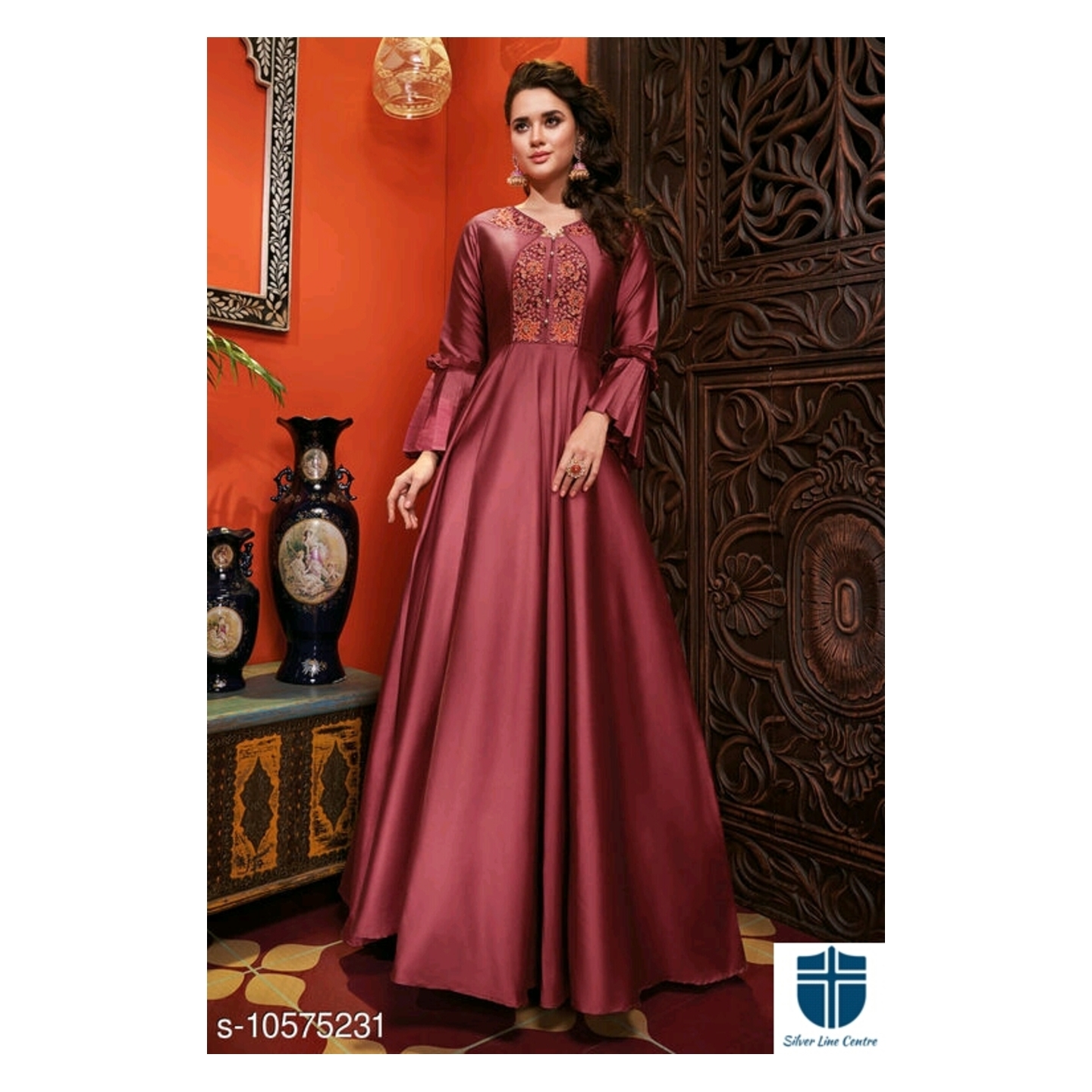 Heavy Soft Silk Partywear Gown