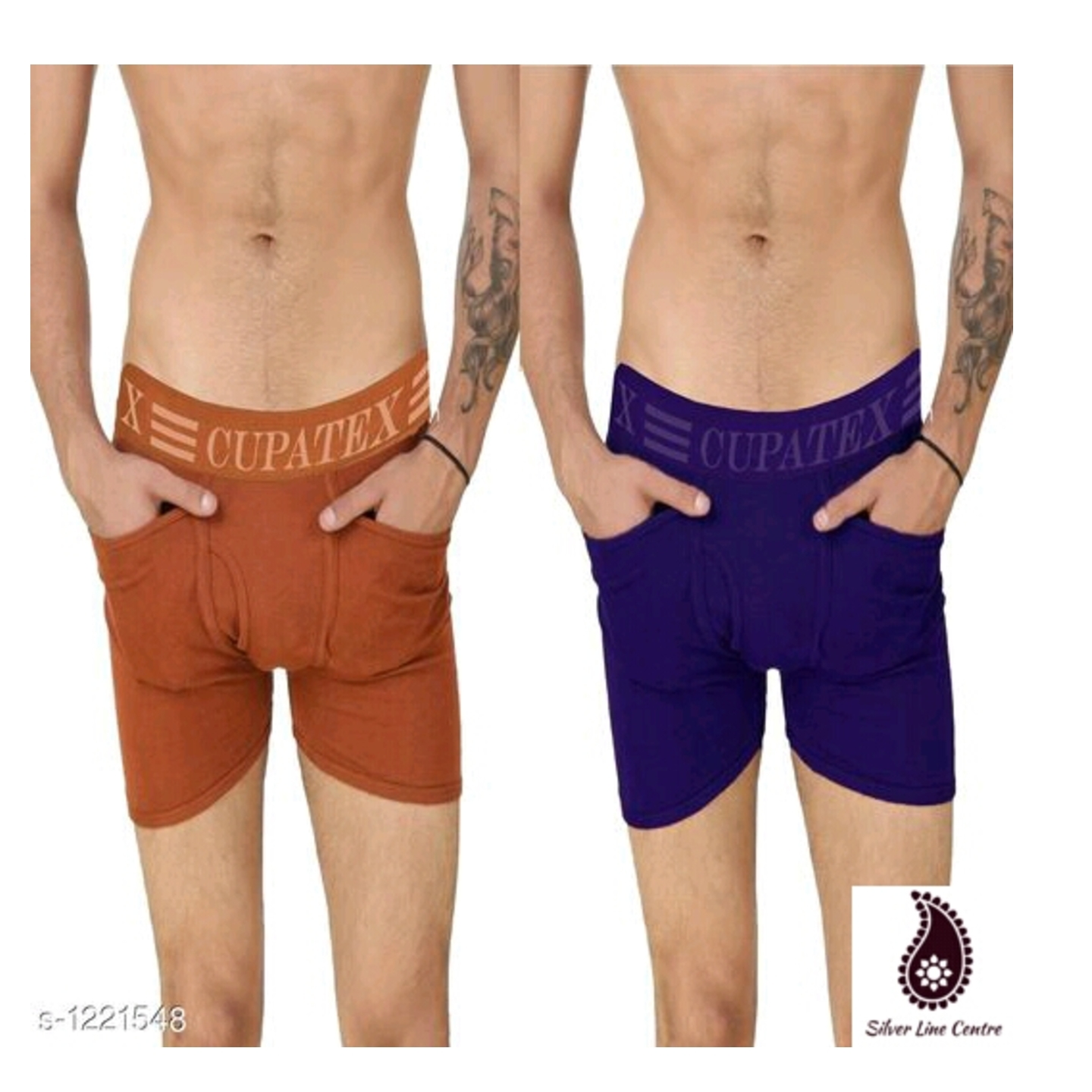 Men's Cotton Briefs- Combo -2pcs