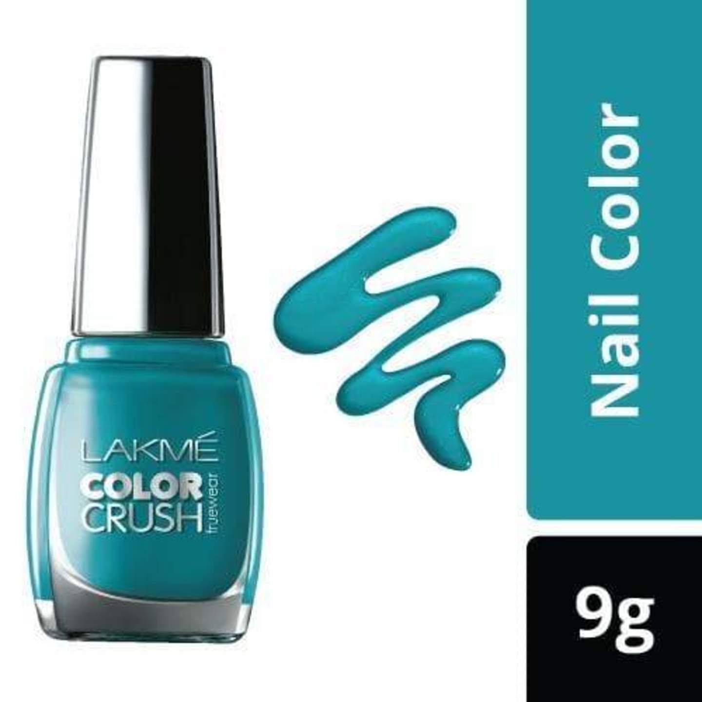 Lakme True Wear Color Crush Nail Color, Blue 27, 9 Ml