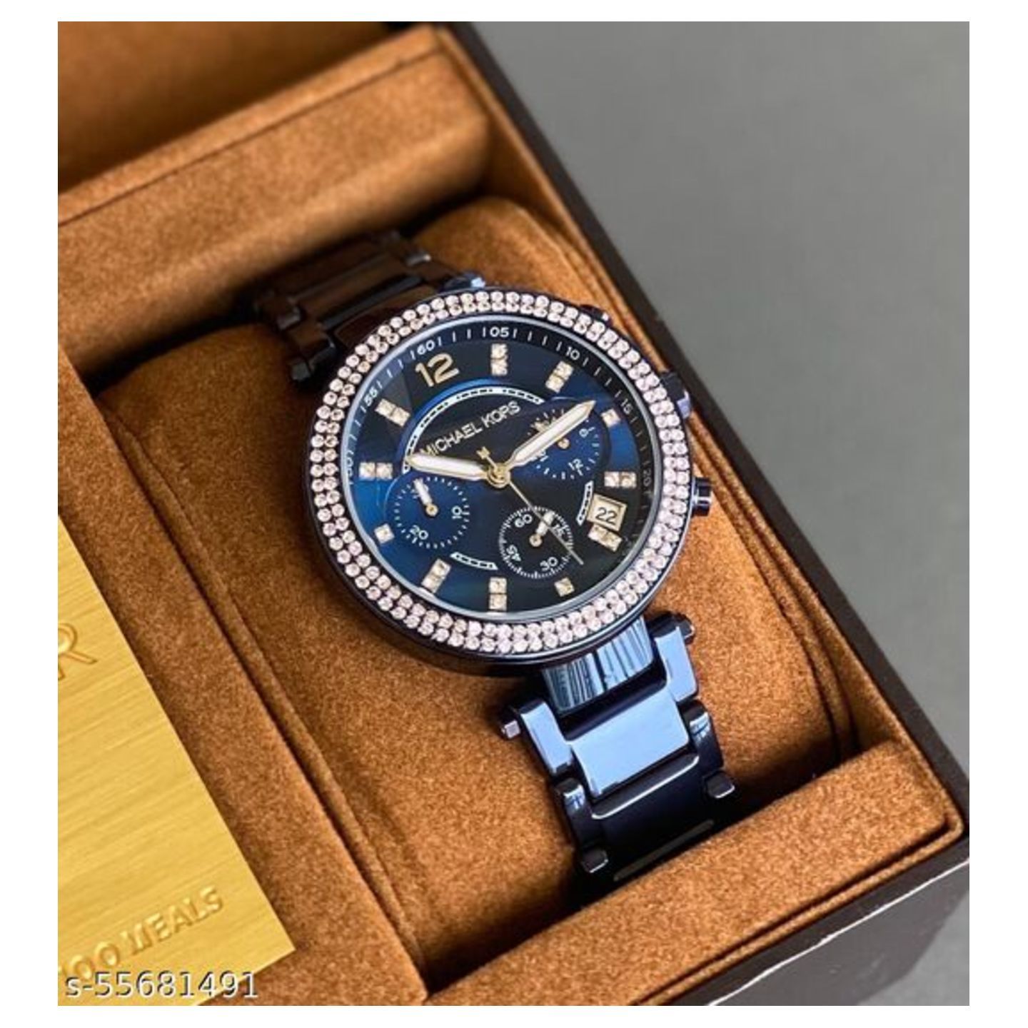 Woman watch splash blue