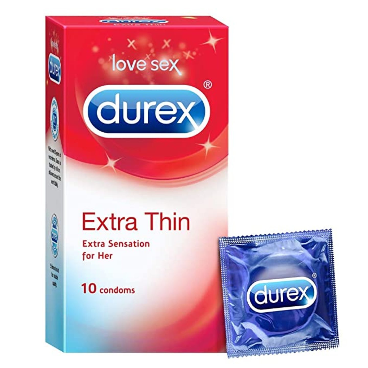 Durex Extra Thin - 30 Condoms, 10sPack Of 3