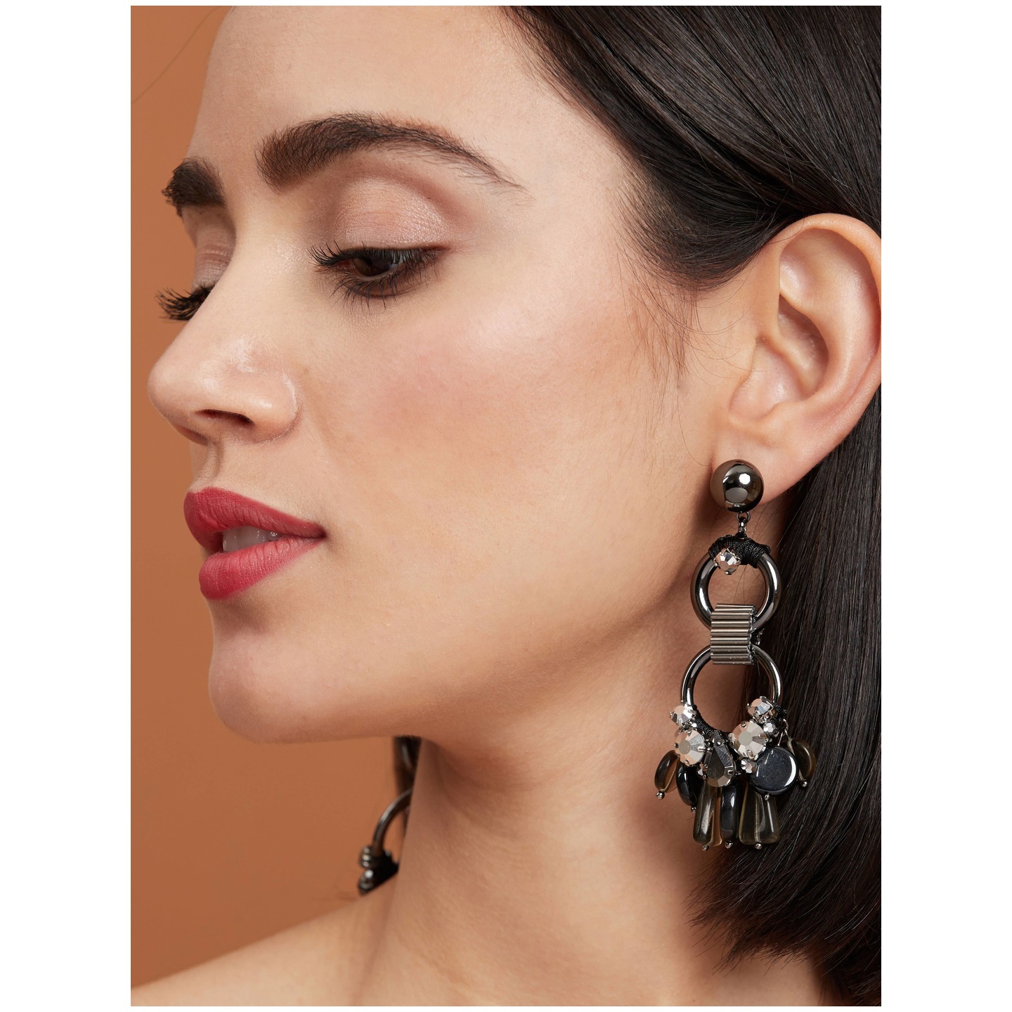 Hematite Dancing Cascade Earrings