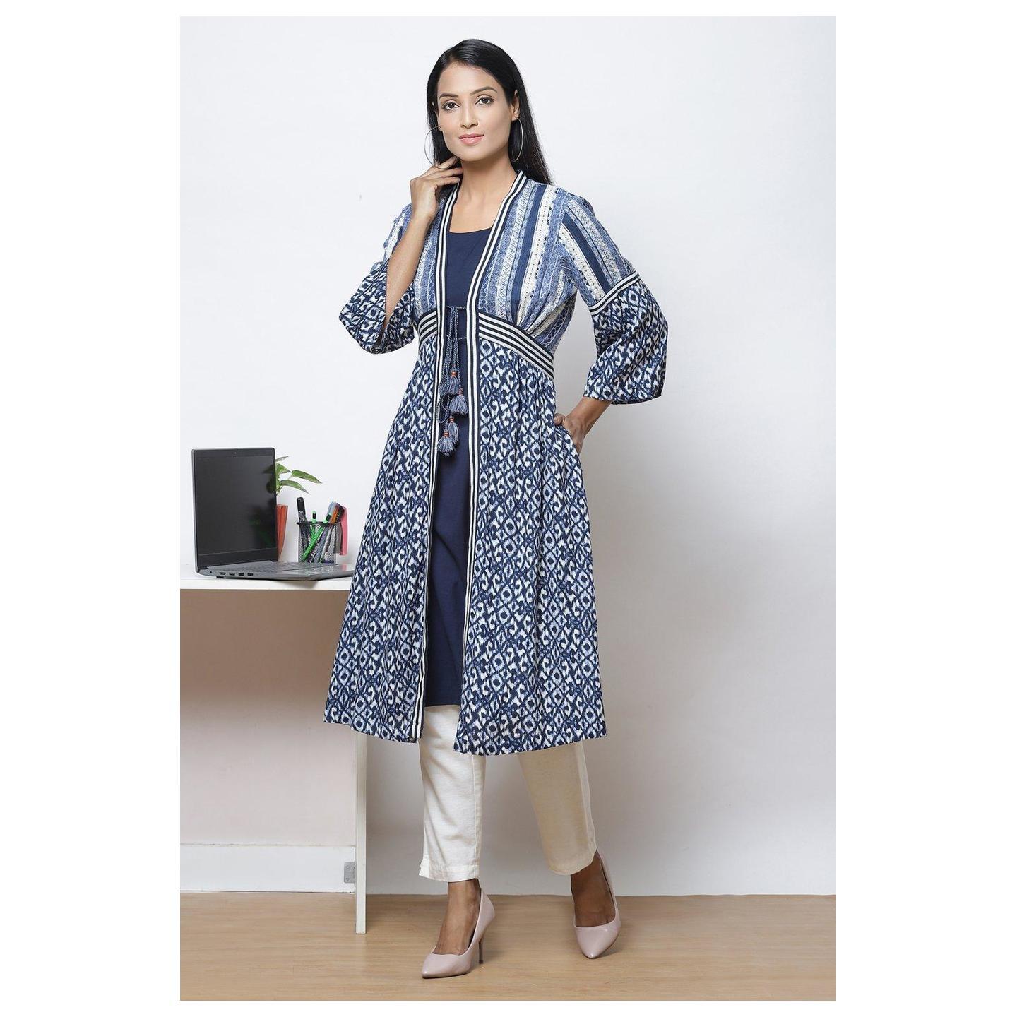 Indigo Straight Rayon Jackets