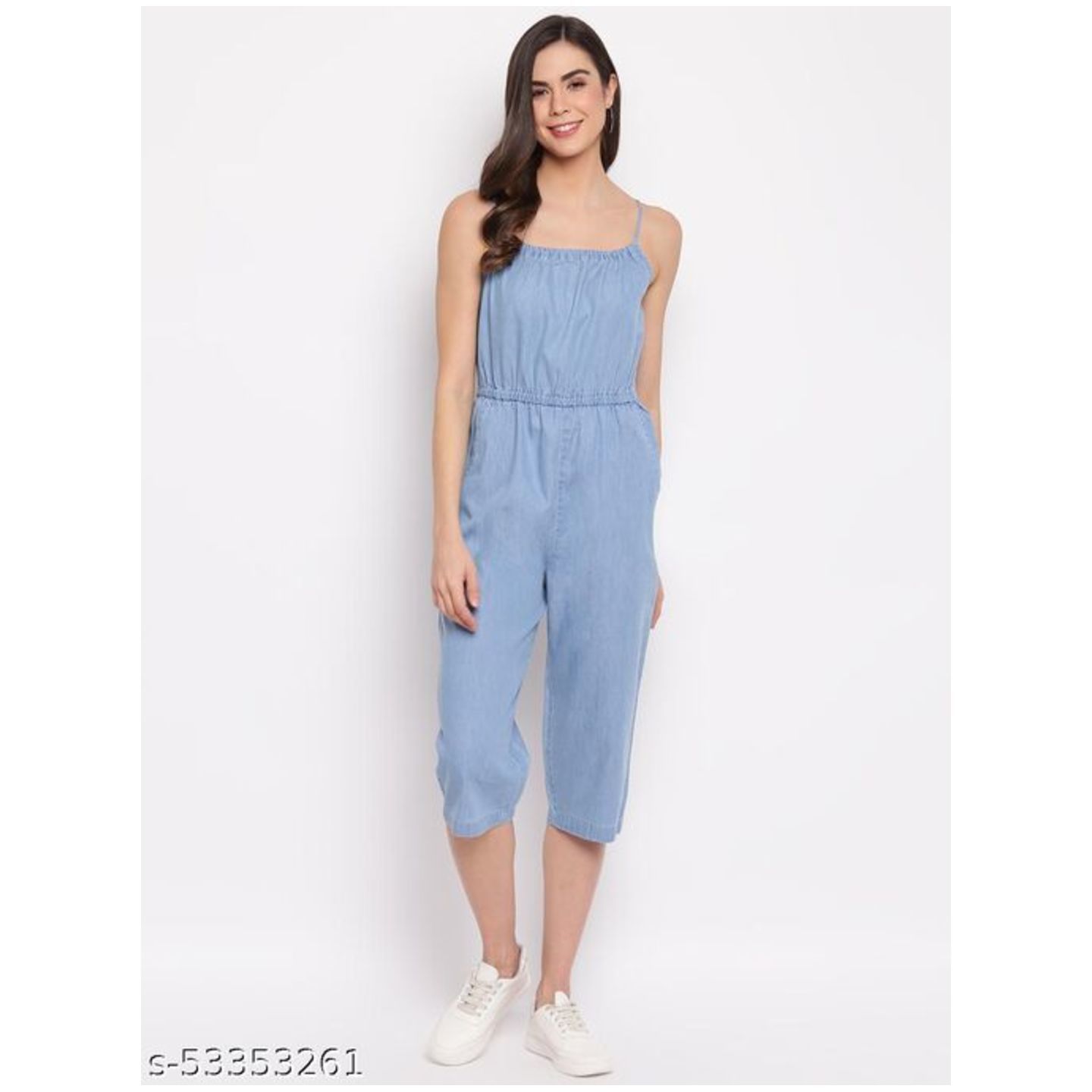 Mayra Women's Blue Denim Jumpsuit