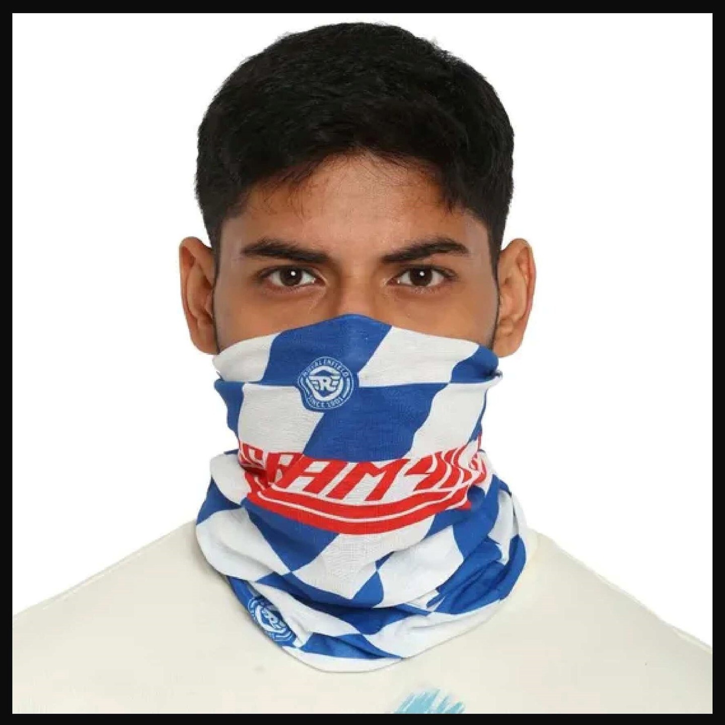 CHECKERED SCRAM HEADGEAR - BLUE