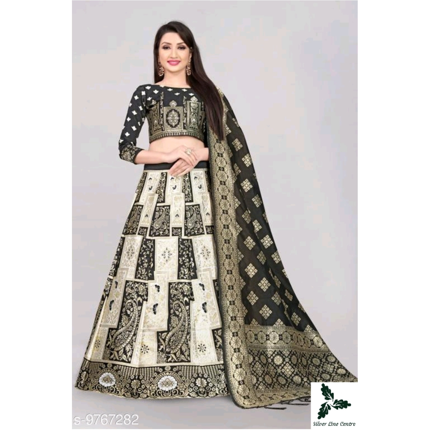 Fancy Designer  Embroidered Gujarati Party  Lehenga*-Semi-Stitched
