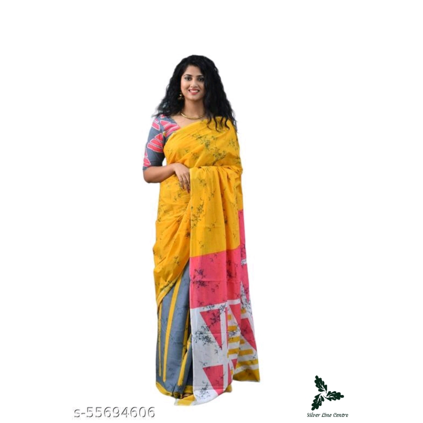 Trendy Superior Ethnic Cotton Sarees* Size- Free Size