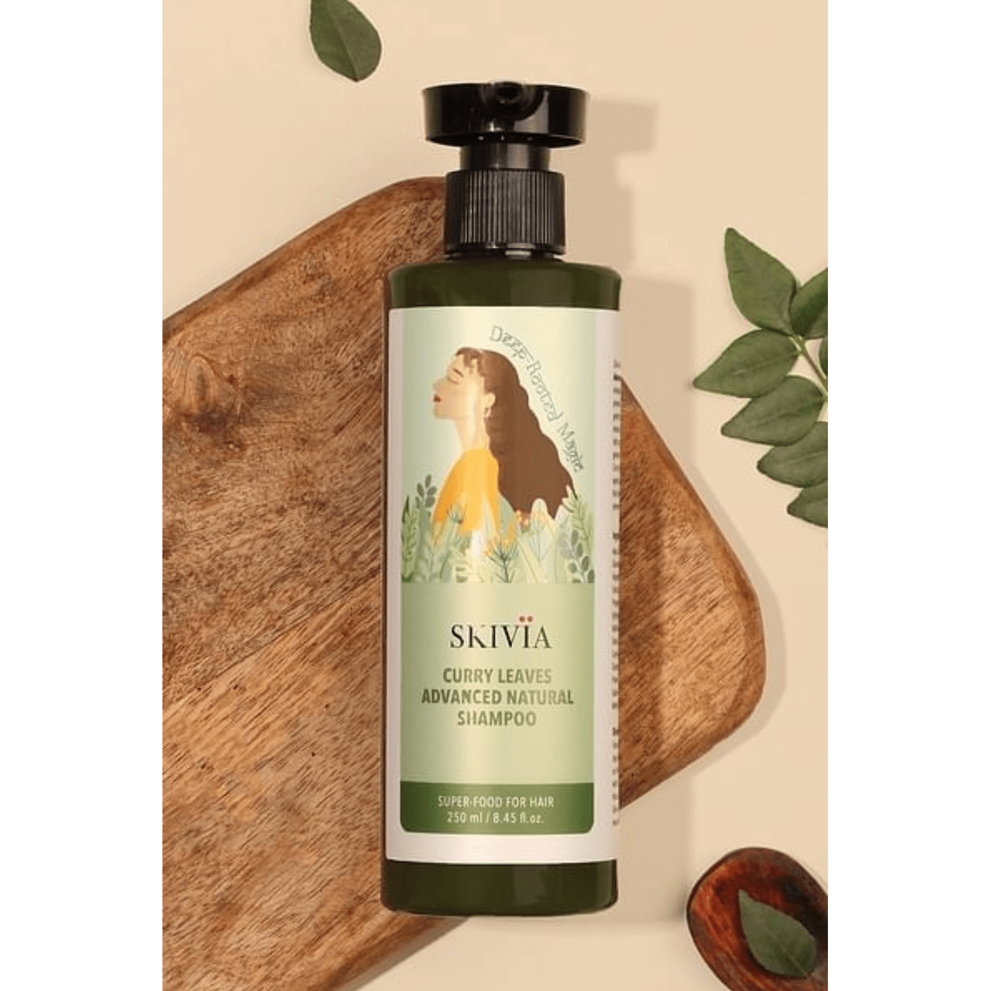 Skivia Curry Patta Shampoo with Henna & Fenugreek Extract - 250 ml