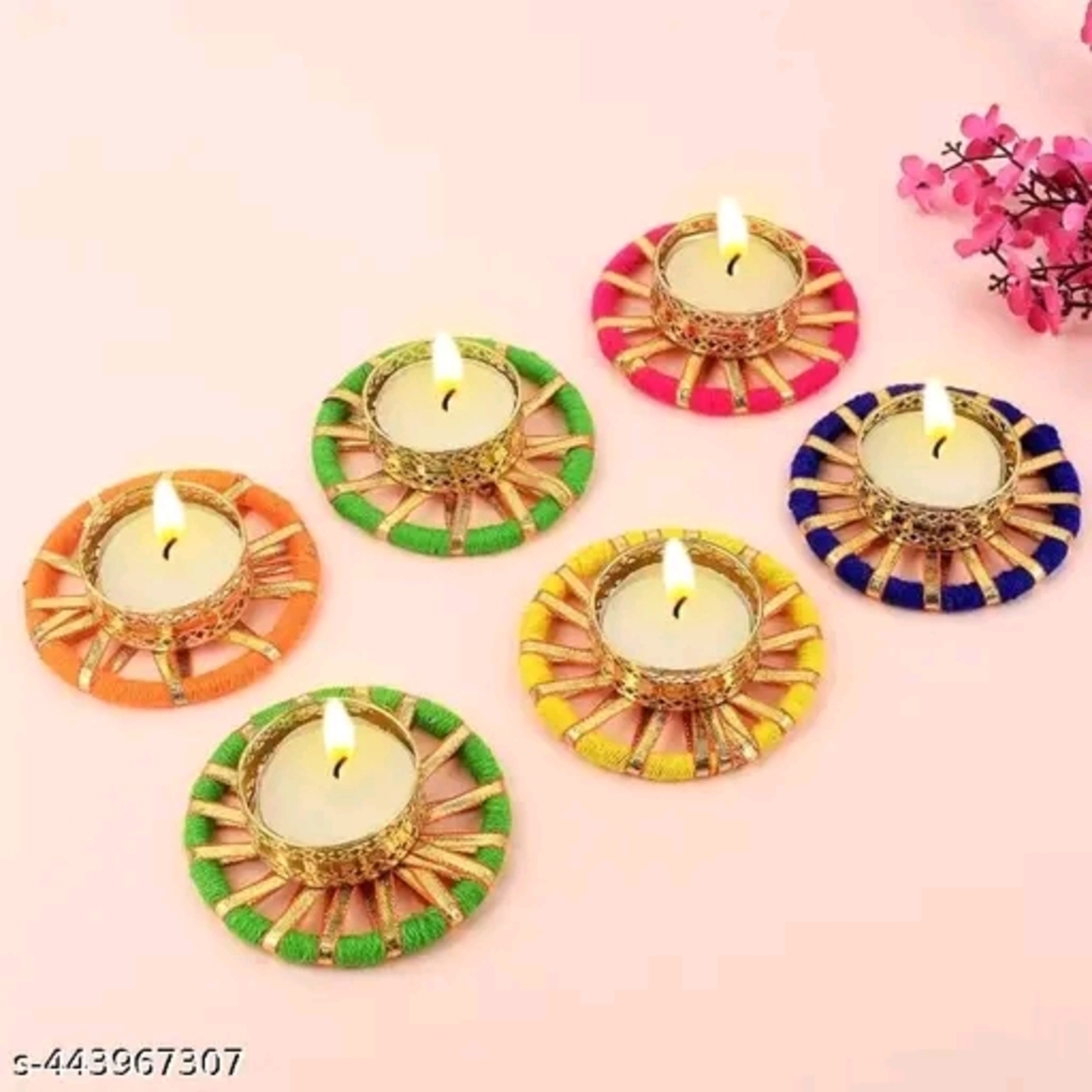 6 Pcs Gota Ring Candles/ Dia
