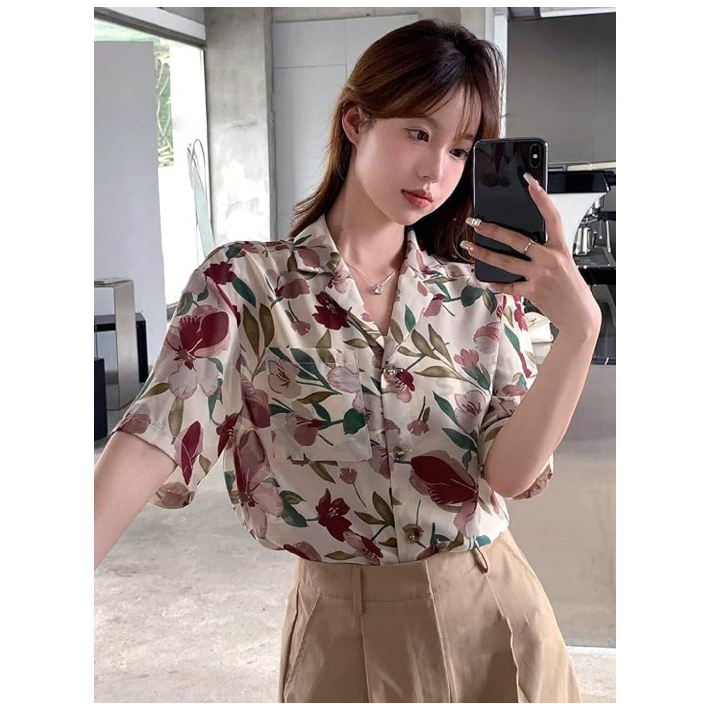 Leriya Fashion Floral Regular Fit Jeans Korean Trendy Western Tops for Women Stylish