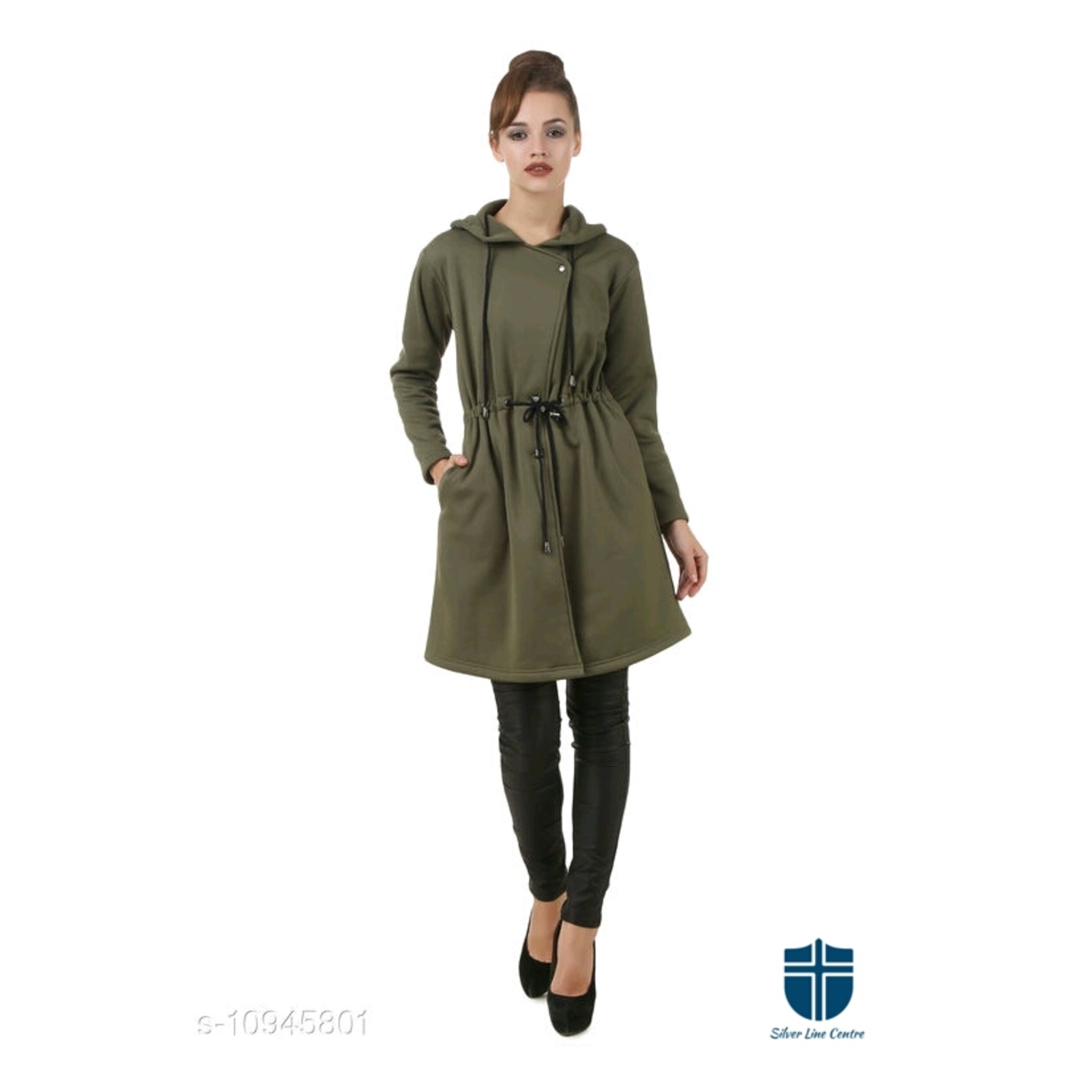 Texco Olive Green Longline Parka Women Jacket