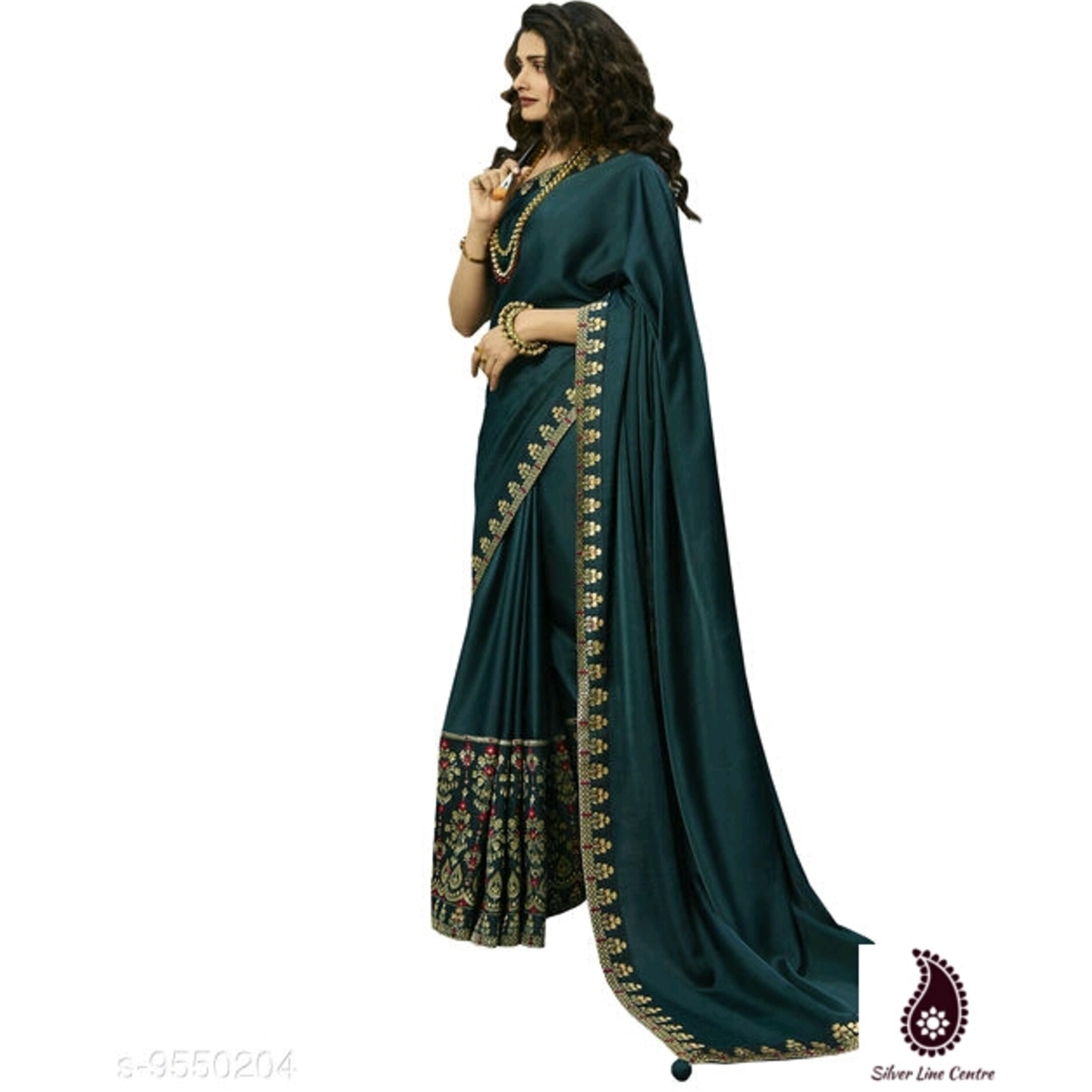 Women's Wine Vichitra Silk Saree
