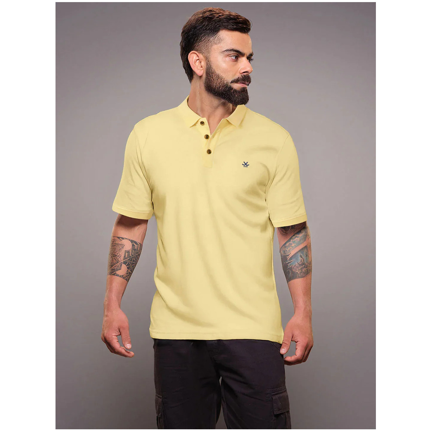 Solid Power Stretch Polo  Yellow