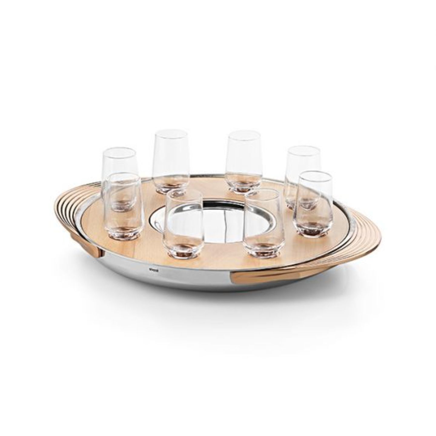 TURNTABLE SHOT TRAY-Natural
