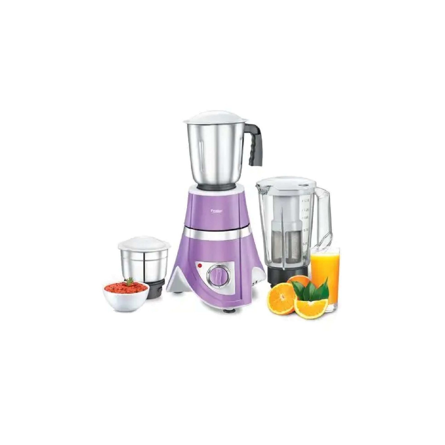 Prestige Zenith Mixer Grinder 750 W, 3 Jars, (1500 ml, 1500 ml, 500 ml) (Purple)