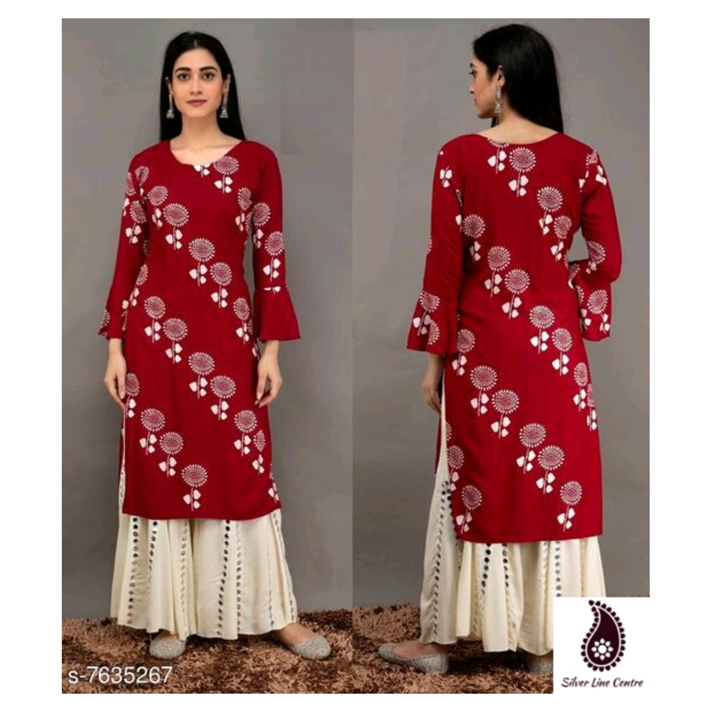 Women's Latest Rayon Kurta With Sharara