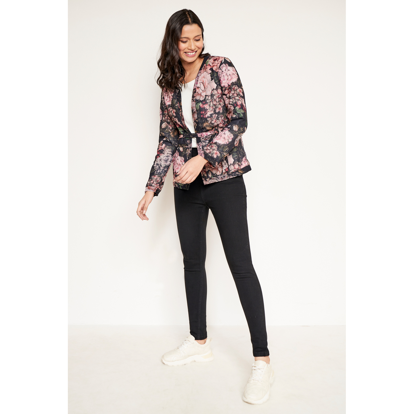 Multi Color Floral Straight Jacket