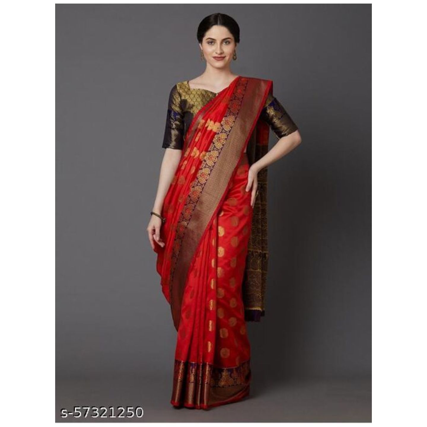 Exclusive Gold Zari Weaving Banarasi Silk Saree