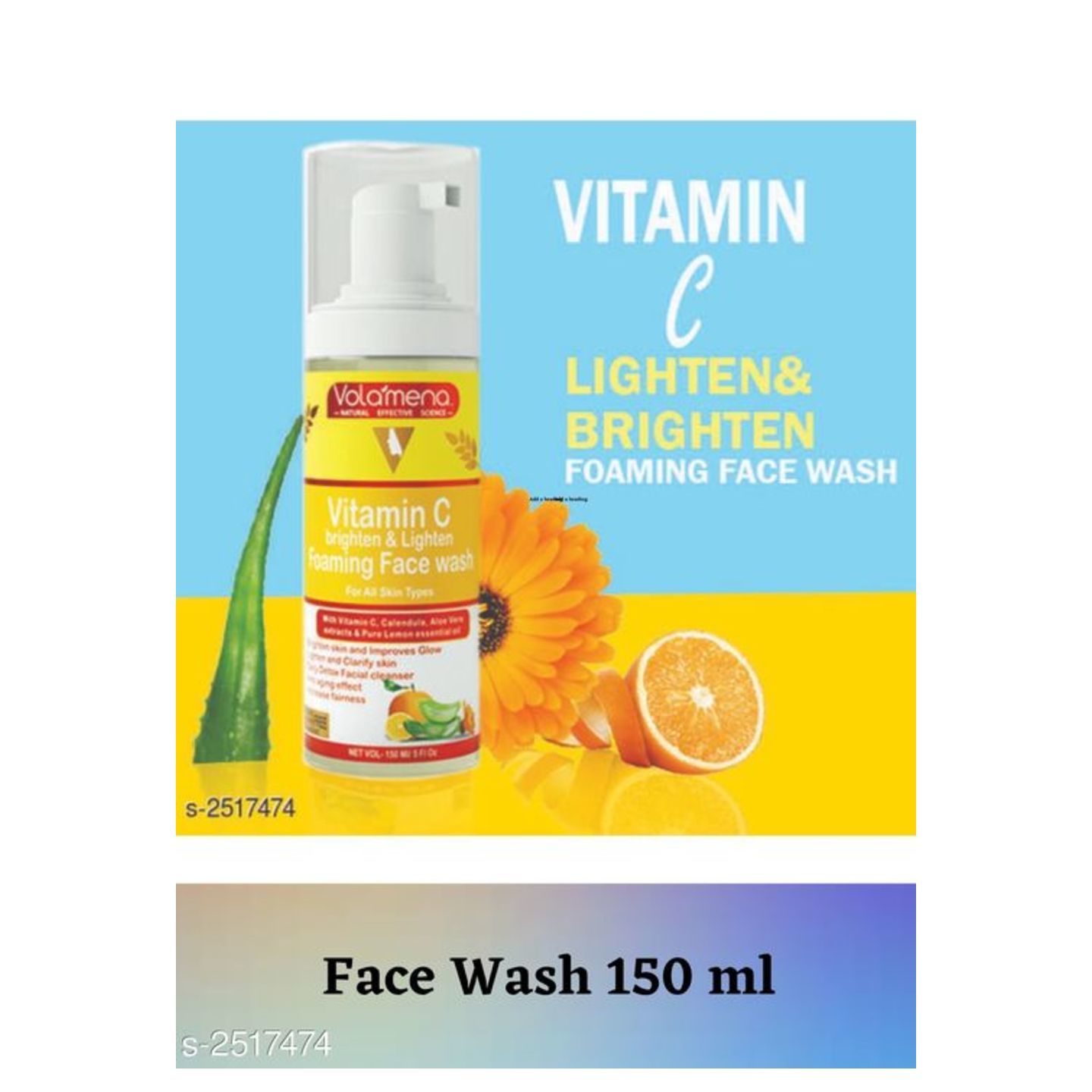 Volamena Vitamin C Lighten & Brighten Foaming Face Wash 150 ml