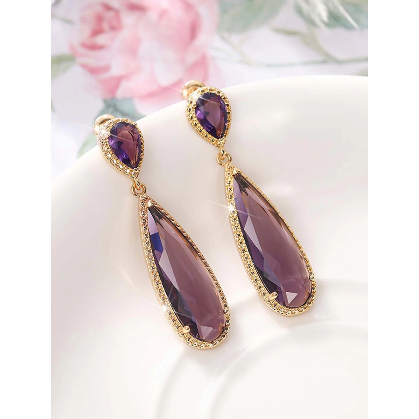 Dusky Charm Drop Earrings 