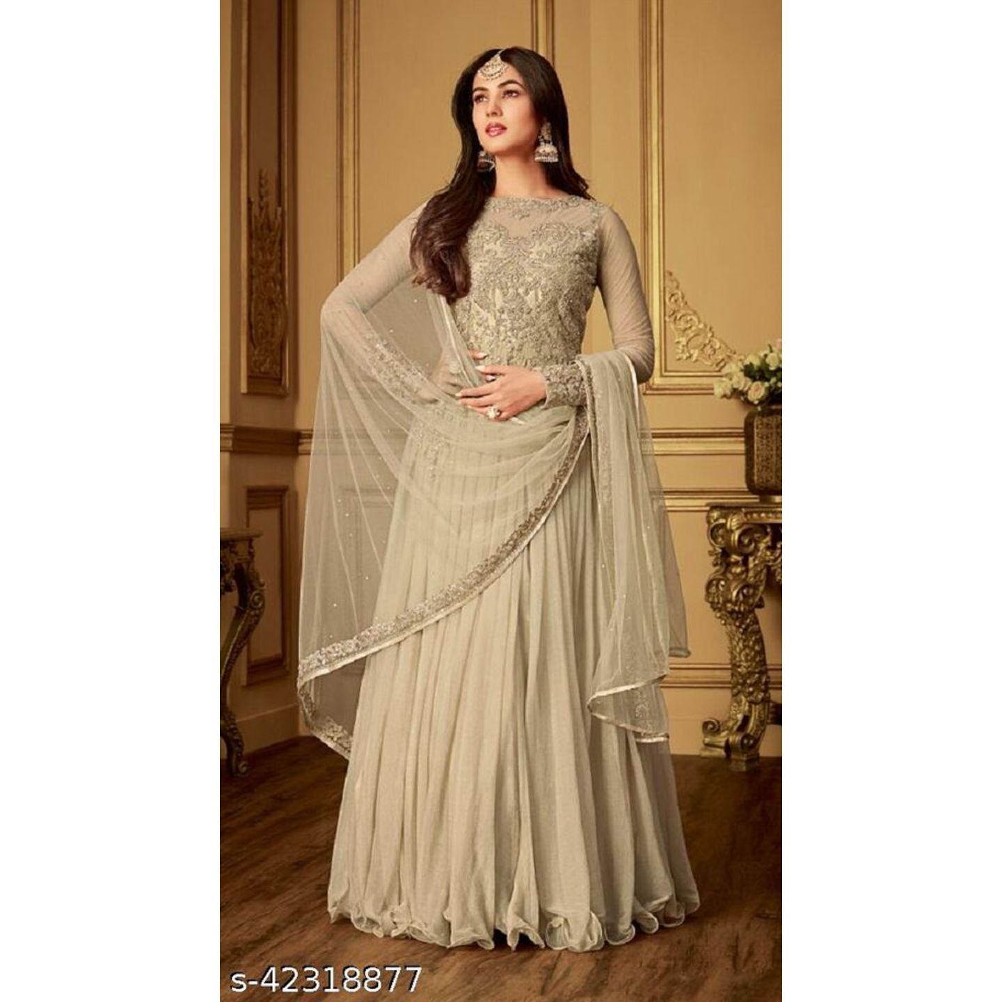 Elegant Party wear Salwar Suit - Semi Stitched