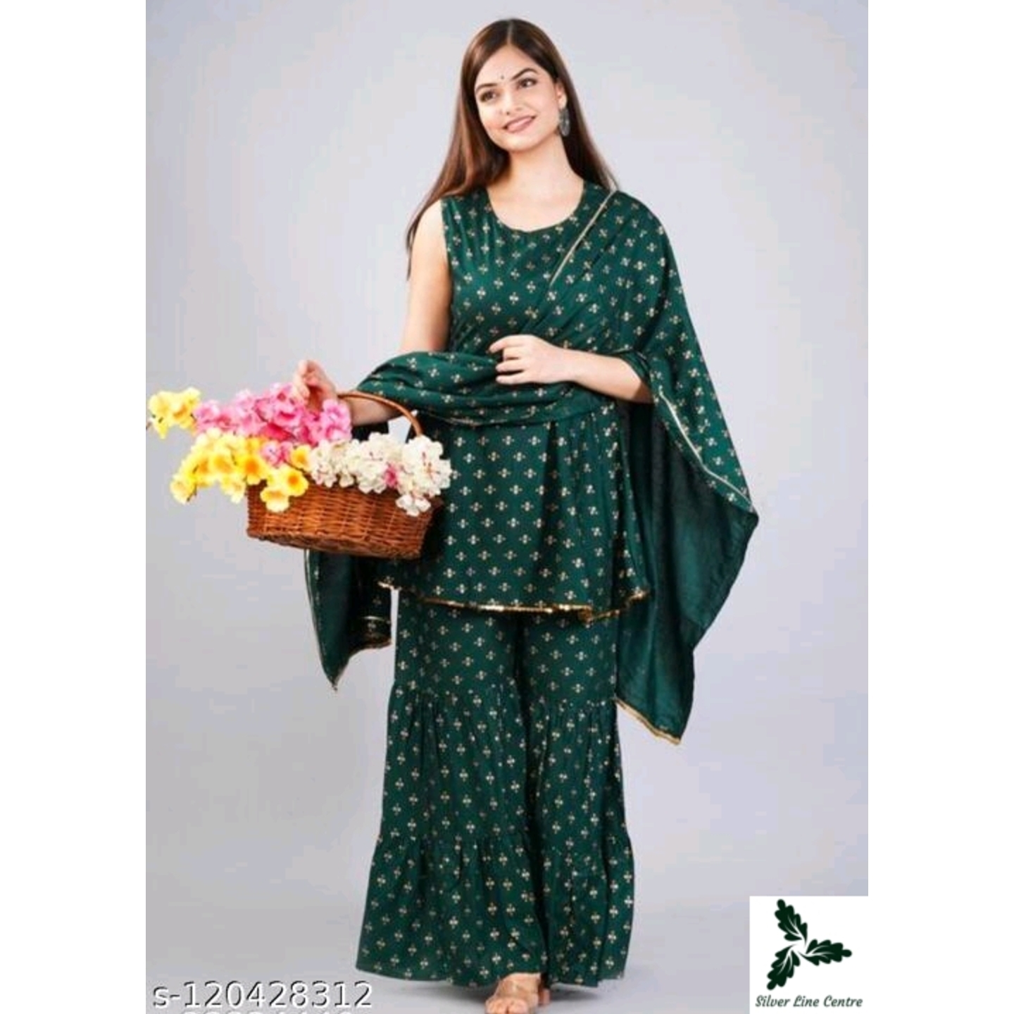 Voguish Women Dupatta Set*- With Sharara