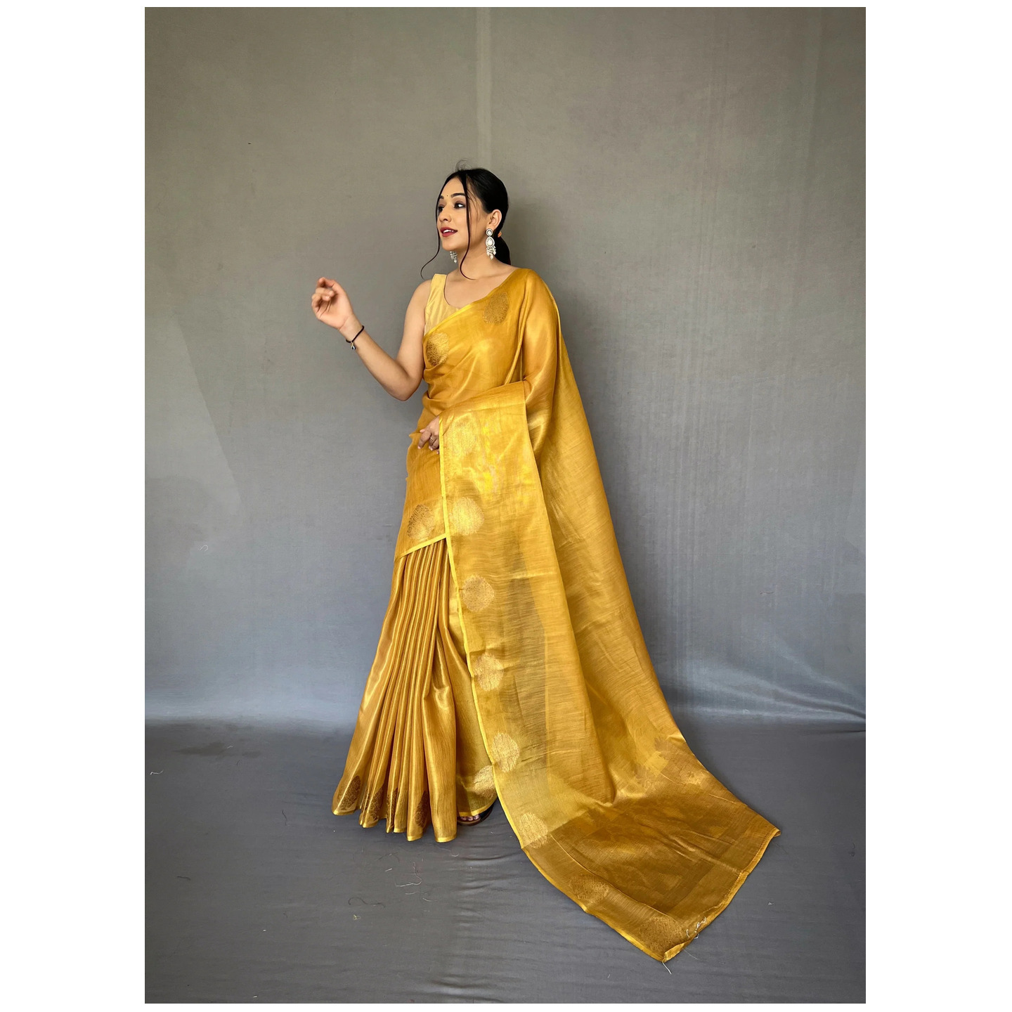 Golden Tissue Silk Saree