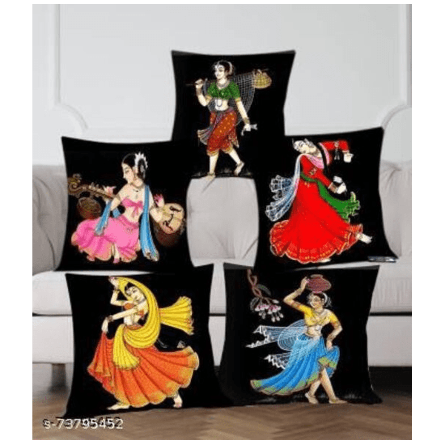 Attractive Set of 5 Decorative Cushion Covers - (16 X 16 INCHES)