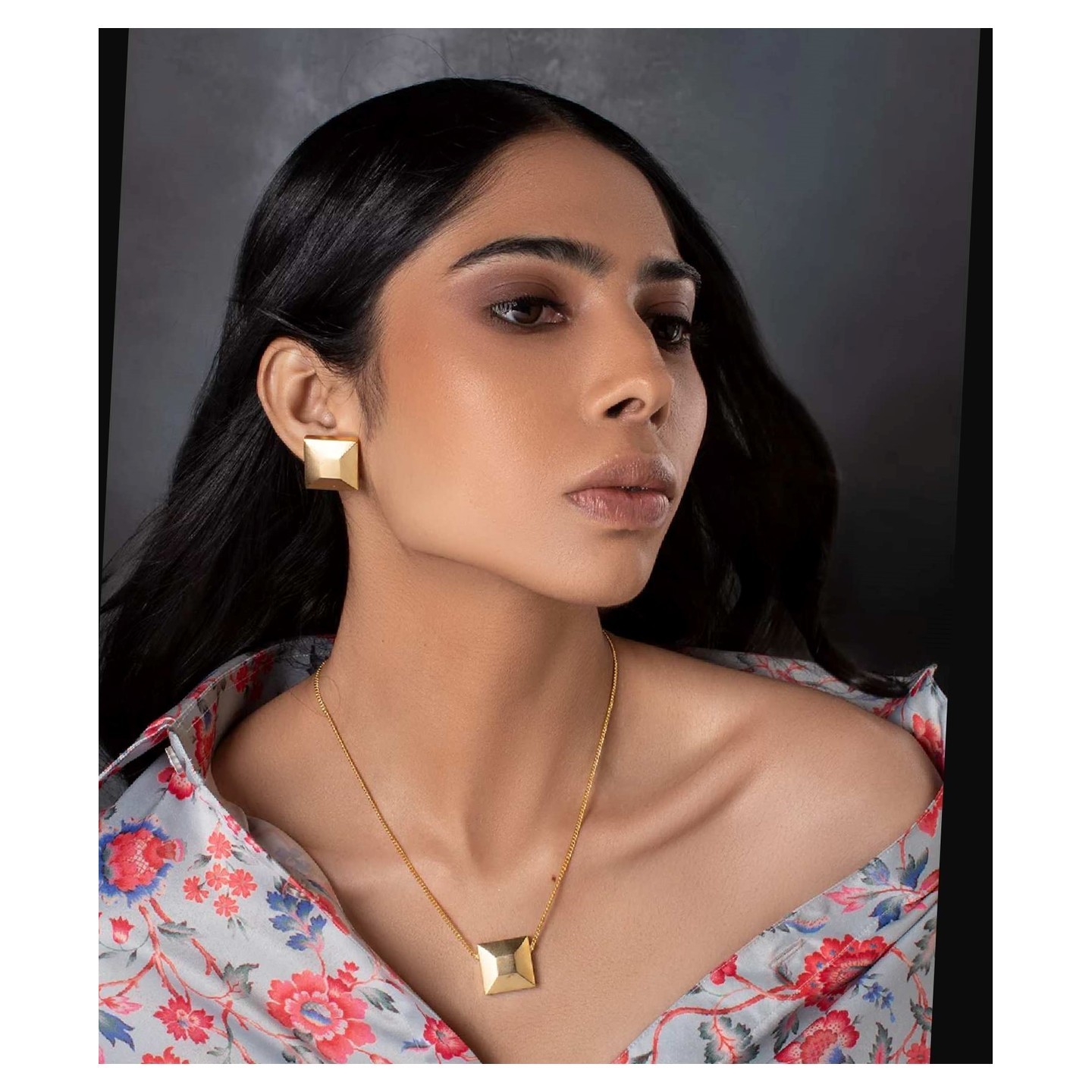 Cubicle Neckchain-24K Gold Plated