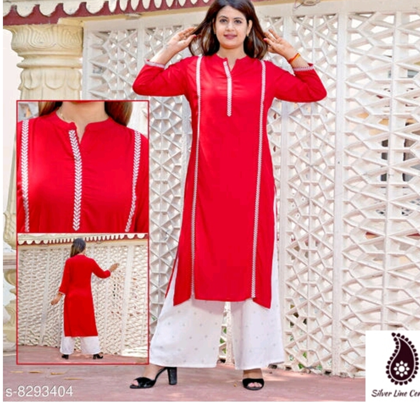 Women's Kurta Zari Embroidered Palazzo