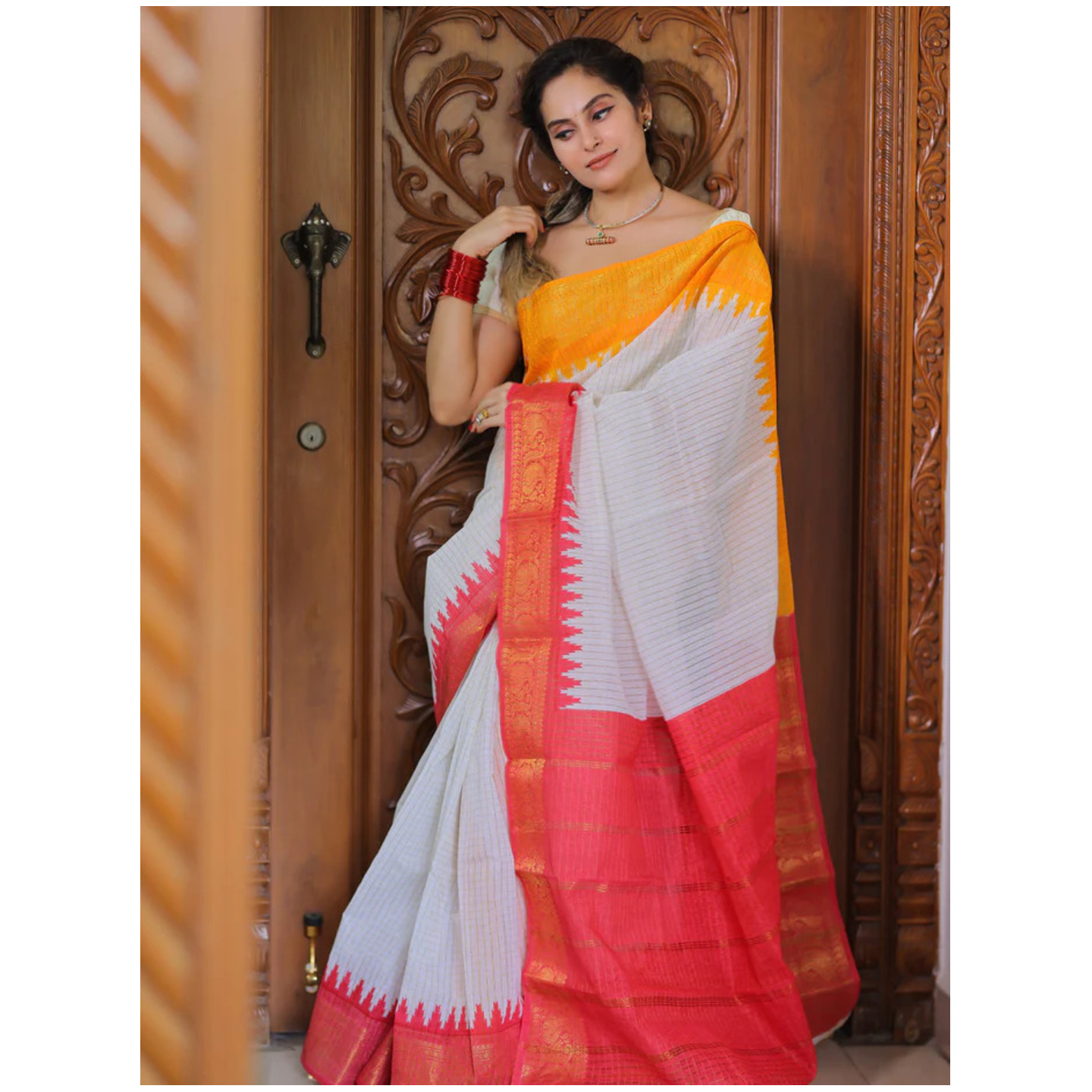 Velu Nachiyar (Pure Madurai Cotton Saree) 