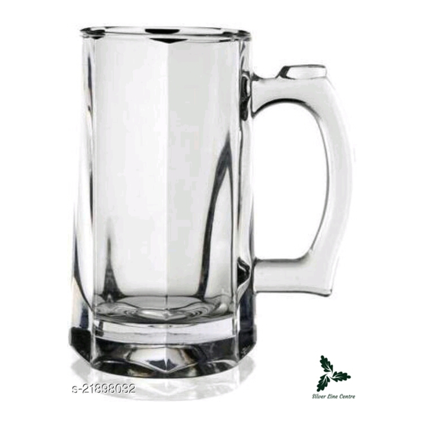 Somil Funky Design Large Beer Mug with Handle,Transparent-B 27-400ml