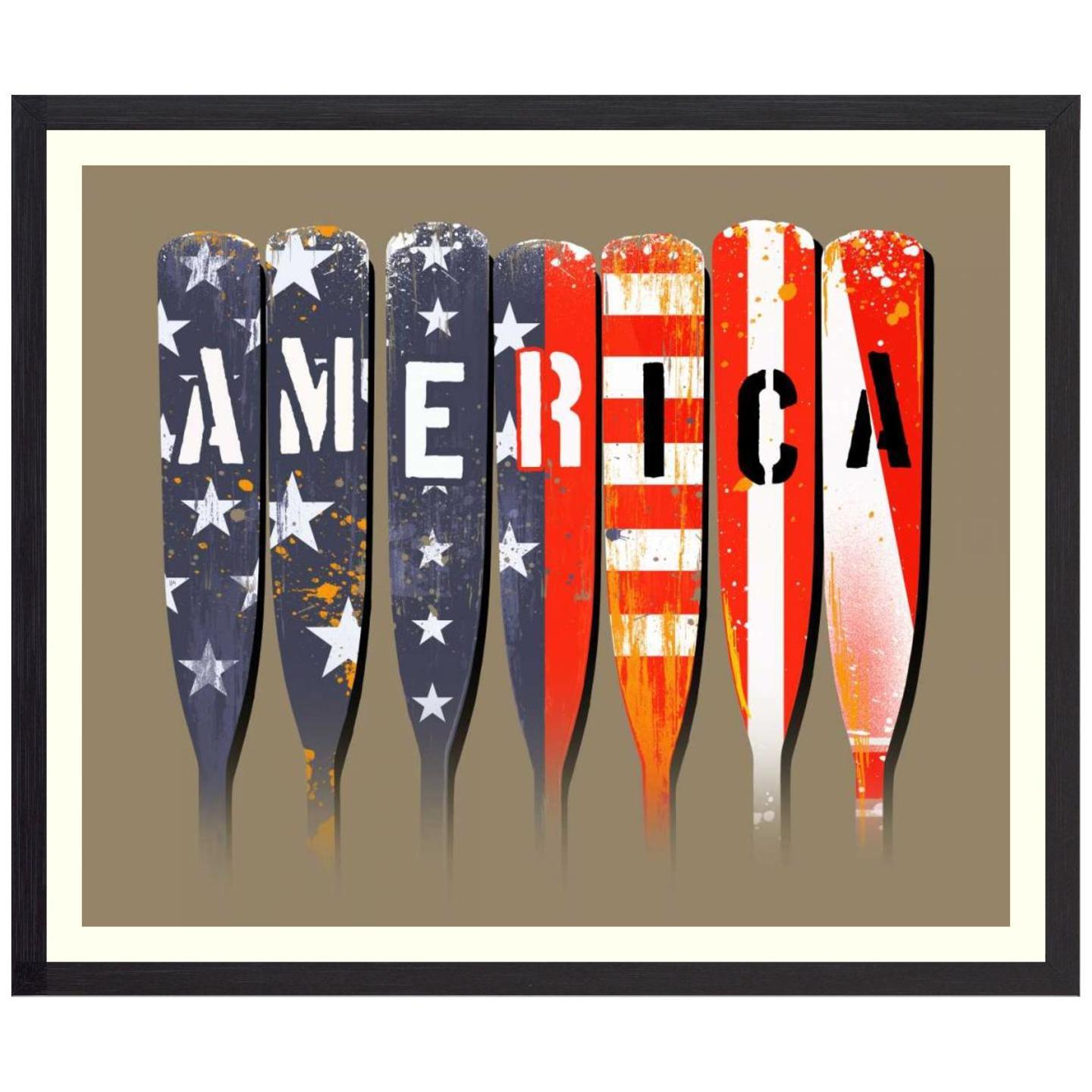 America Oars Wall Art --169381 Paper