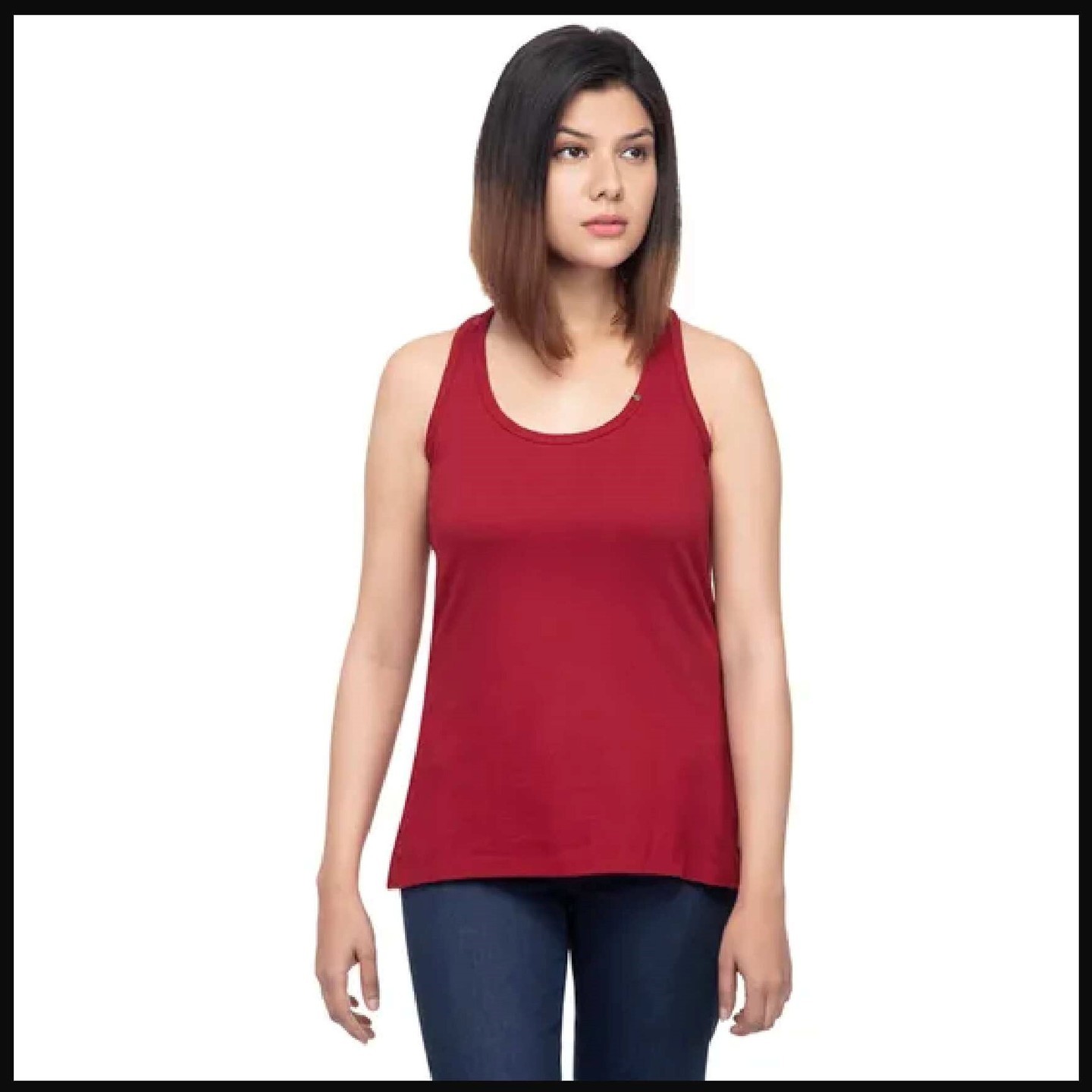 RACERBACK TANK TOP-MAROON