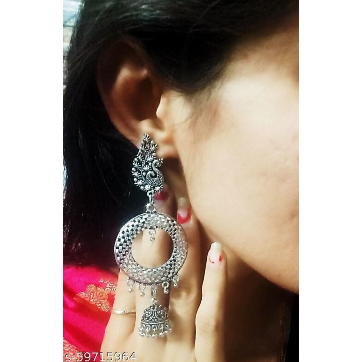 Elite Graceful Long Silver Earrings