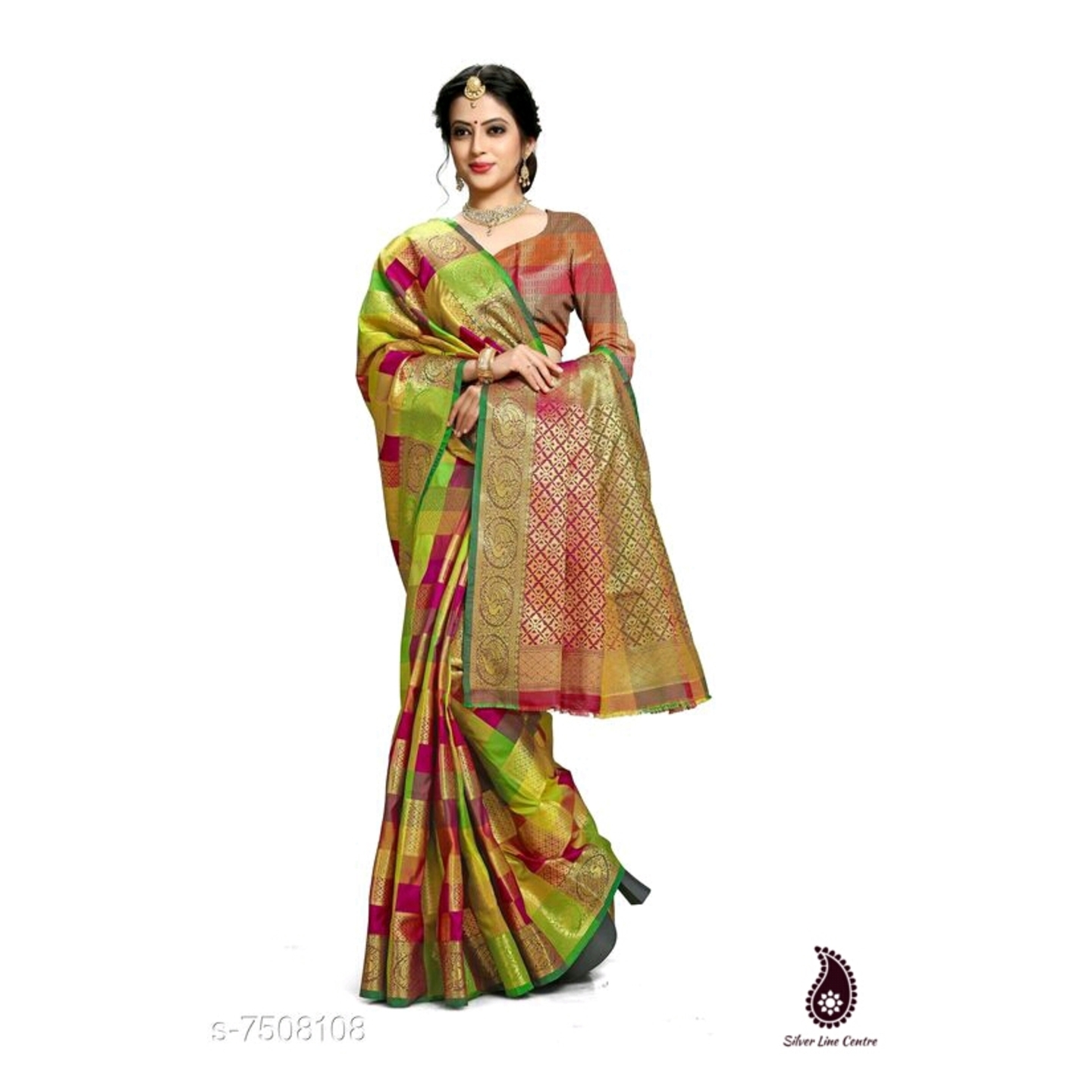 Women's Chiku Fashion Banarsi Silk Saree