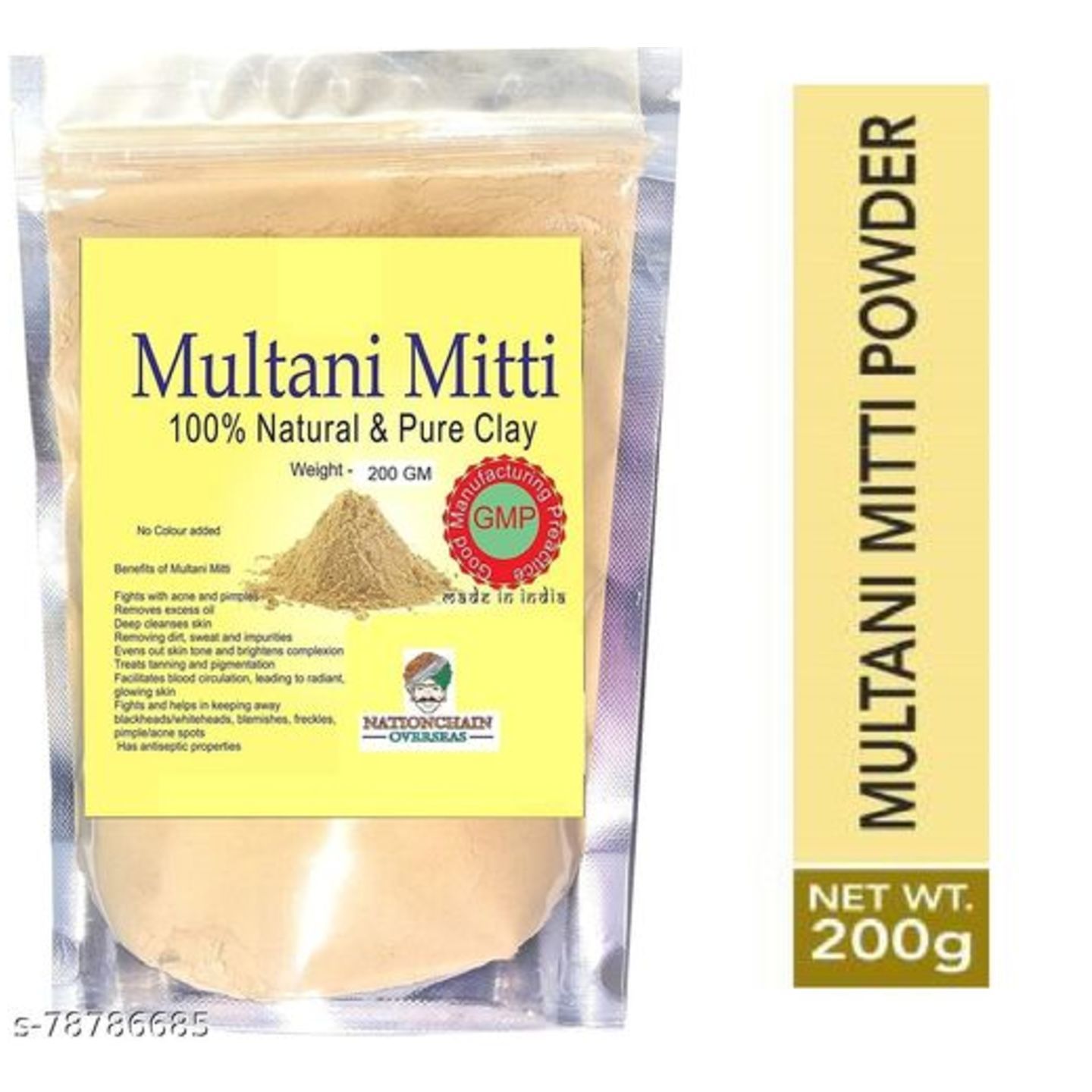 BEST PURE AND ORIGINAL MULTANI MITTI FOR FACE PACK/Bentonite Clay/ (200 g)