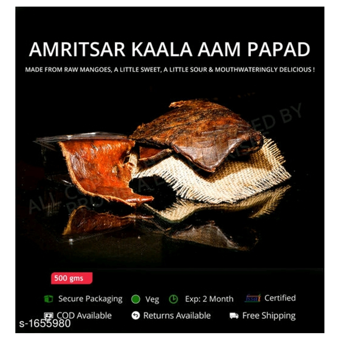 Amritsari Kala Meetha Aam Papad 500gm,