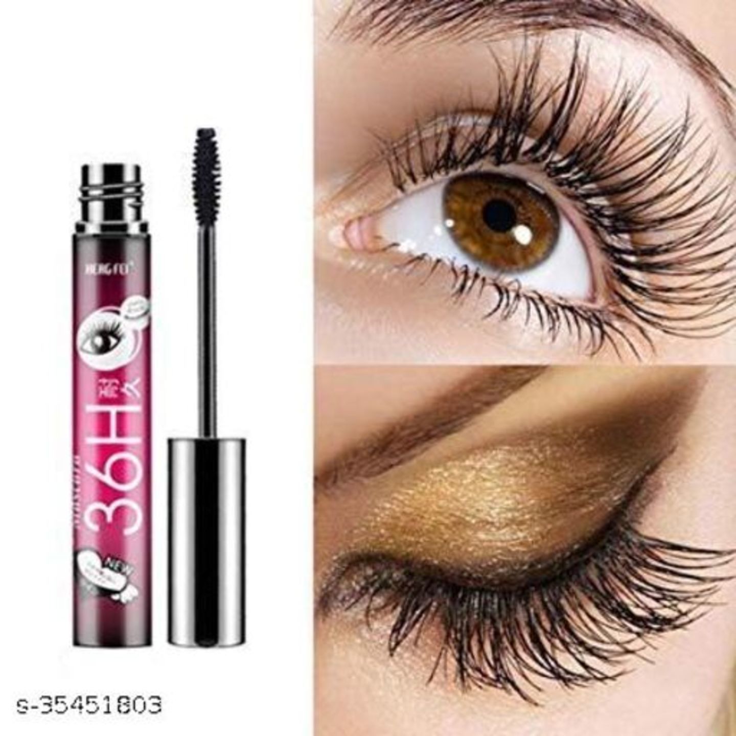 Smudge-proof Waterproof Fiber Mascara Black Eye Curling Eyelash Double Mascara Brush Grew Thick Curly Slim Mascara Full Express Mascaras Makeup Tool