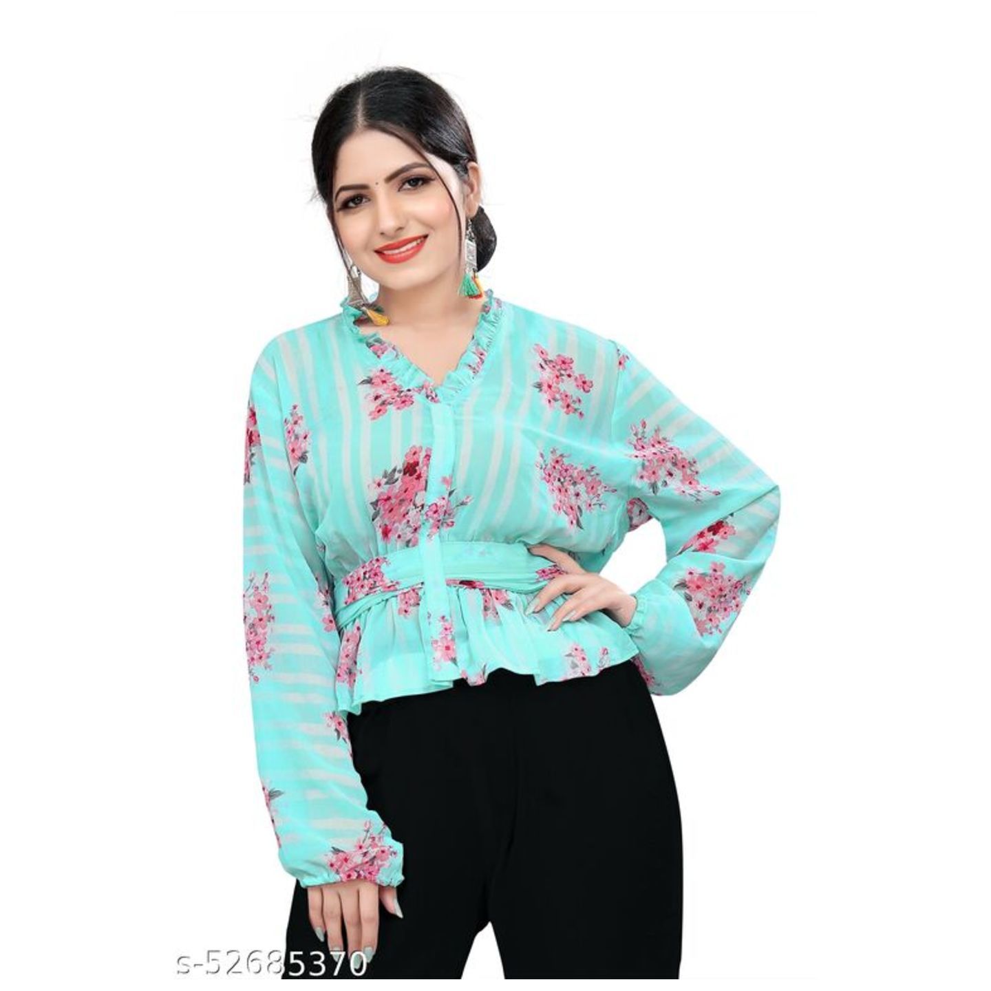 Women Casual Georgette Top with inner