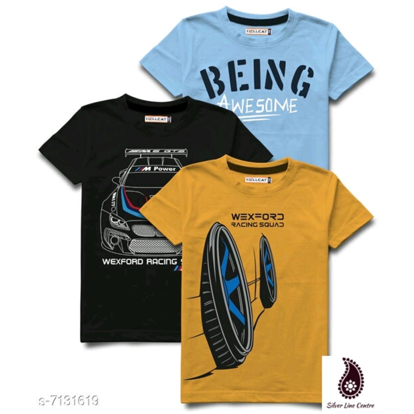 Kid Boy's Stylish Hellcat Tshirt Combo 3 pcs