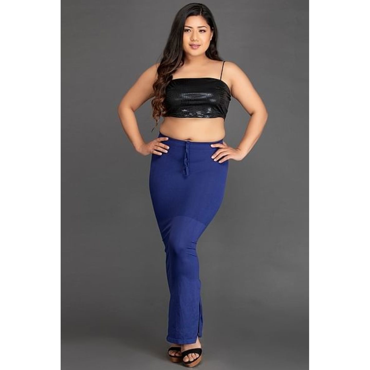 Saree Shapewear with Drawstring in Navy Blue